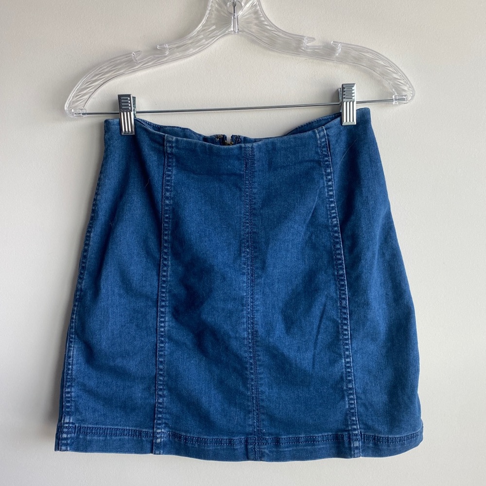 Free People denim skirt